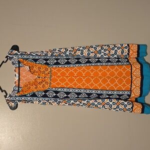 Crown And Ivy Sleeveless Mini Dress‎ Orange Multicolor Womens Size PS